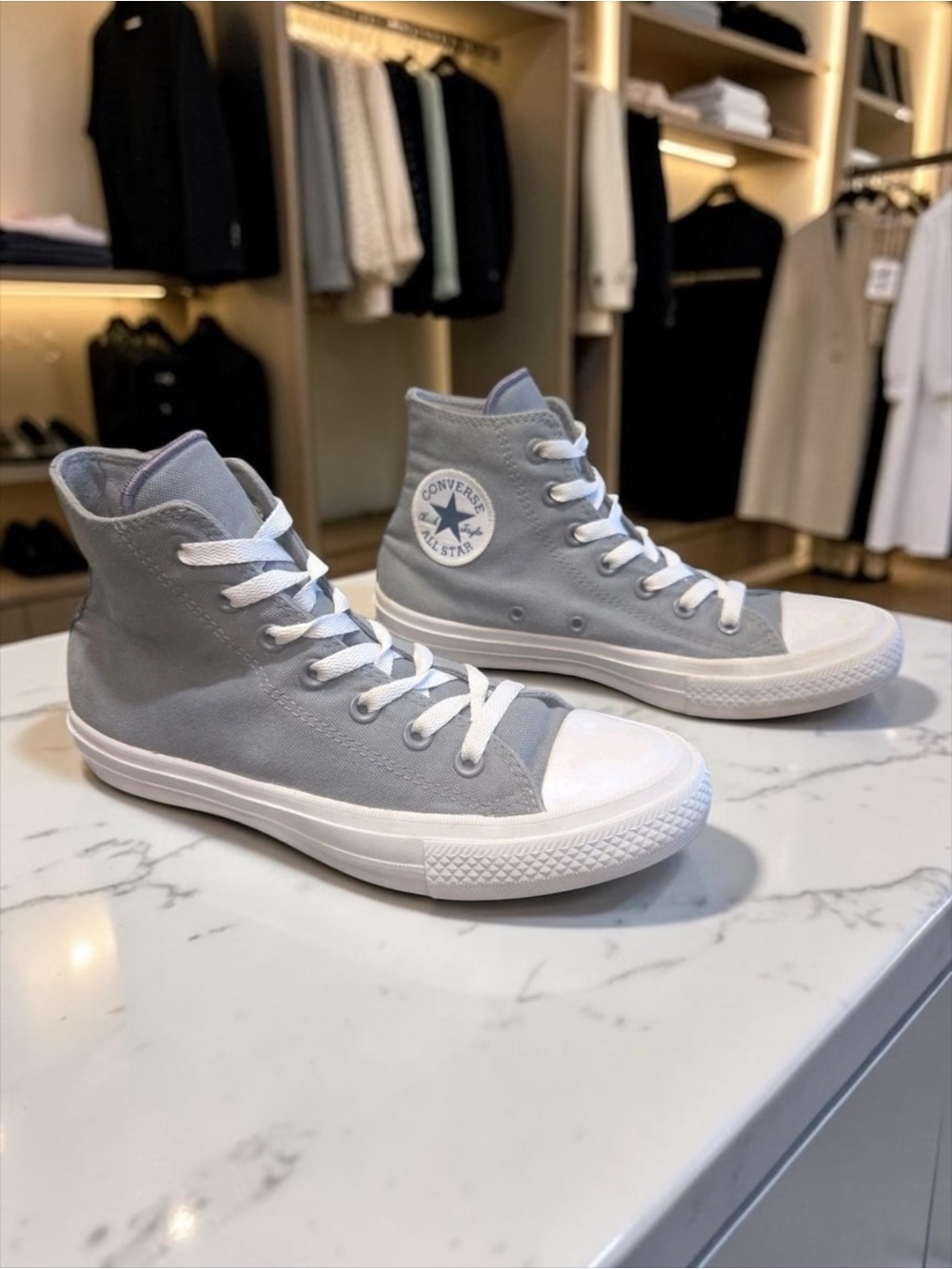 Converse Chuck Taylor All Star II Lunarlon Grey Sneakers Unisex Womens 8 Mens 6